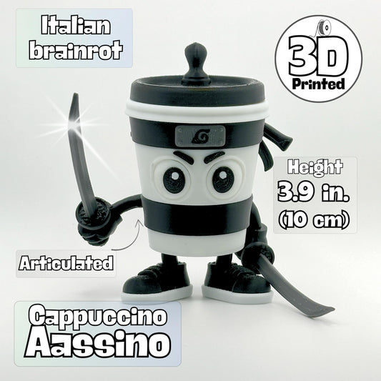 Merry Minis Set of Tralalelo Tralala, Tung Tung Tung Sahur, BRR BRR Patapim, Cappuccino Assassino